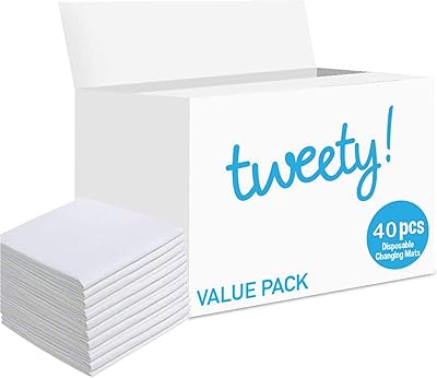 Tweety disposable changing carpet, 40 -room economical package, layer cushion, layer -for -dressing carpet for pets, white cushion.. Need something fast? Order it now from DIAYTAR Nigeria.