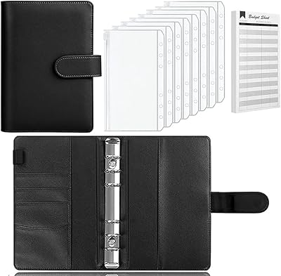 Leather budget workbook PU A6, 6 rings, 8 pockets, 12 expenditure documents, 2 parts, 26 category stickers, budget filler to save money.. Thousands of items at your fingertips — DIAYTAR Nigeria makes it happen.