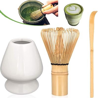 Set of Japanese tools to pour tea, 3 pieces, set of traditional tools for matcha, matcha ceremonial accessories, matcha tea brush, tea brush support and mixing brush, white.. Shop confidently with DIAYTAR NIGERIA, offering affordable prices and reliable delivery within a week.