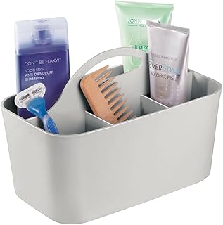 Mdesign bathroom basket with handles - perfect as cosmetics organizer, kitchen organizer or towel rack - plastic bathroom trash.. DIAYTAR NIGERIA makes online shopping accessible to all with budget-friendly prices and reliable delivery.