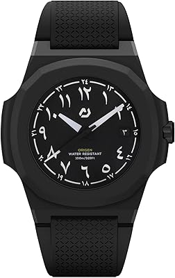 Japanese quartz watch Origin Sahara, analog display and rubber bracelet for men by Noon Official, Black, Sport.. DIAYTAR NIGERIA revolutionizes online retail with our extensive selection and dependable shipping service.