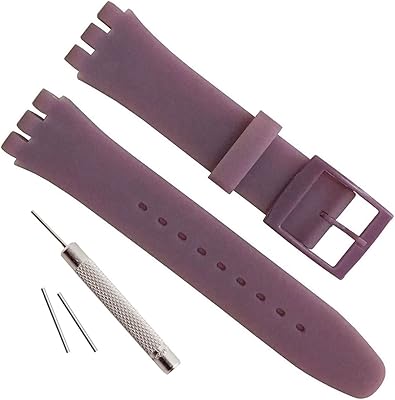 Olipobo silicone rubber replacement bracelet for swatch (17 mm, 19 mm, 20 mm).. DIAYTAR NIGERIA delivers affordability and convenience to your doorstep within 8 days of purchase.