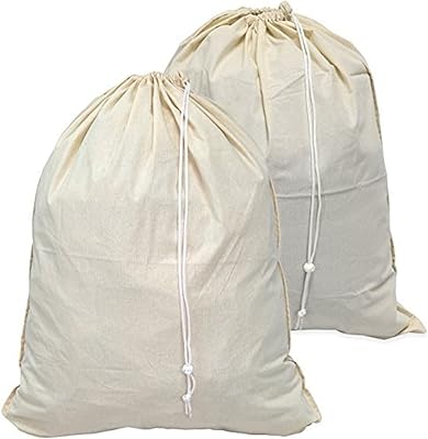 Package of 2 - Extra wide clothes bag in natural cotton, beige (28 "x 36").. Shop smart, shop DIAYTAR — Nigeria’s trusted e-commerce site.