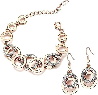 Shining Diva Fashion Elegant Ensemble of AAA jewelry in 18 carat pink gold for women and girls.. DIAYTAR NIGERIA delivers value, variety, and convenience with our nationwide 5-8 day shipping.