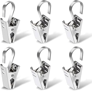 Curtain pliers, 36 pieces of luminous stainless steel festive to hang camping light, awning, shower, path, photo, display of art and crafts.. DIAYTAR NIGERIA combines extensive product options with budget-friendly prices, delivered in 5-8 days.