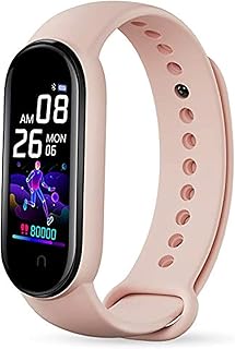 Intelligent watch M5M6, Waterproof sports bracelet, physical activity instructor, heart rate monitor, message reminder, pedometer, blood pressure monitoring (pink).. Buy better with DIAYTAR Nigeria — the ultimate e-commerce platform in Nigeria.