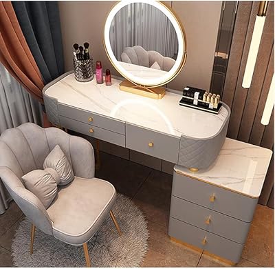 Makeup dressing table with foldable mirror with drawers and chair 100 cm.. Your one-click solution to affordable shopping, DIAYTAR NIGERIA delivers quality products nationwide.