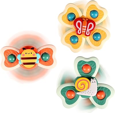 3 pieces alasou silicone suction cup spinner toys for 1 year old boys | Baby toys top | Baby birthday gifts | Sensory toys for toddlers from 1 to 3 years old.. Get access to thousands of affordable products only on DIAYTAR Nigeria.
