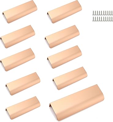 Tedorlo 10 pieces hidden handles in golden aluminum for drawer and kitchen cabinet at home, 80 mm/3.2 inches.. DIAYTAR NIGERIA brings the marketplace to every Nigerian home with affordable prices and quick delivery.