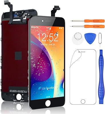 Yodoit LCD screen scanning set for glass spare parts for iPhone 6 Plus with frame + repair tool kit (5.5 inch black).. DIAYTAR NIGERIA brings the market to your fingertips with affordable prices and swift delivery services.