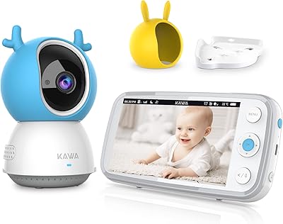 Baby monitor, Kawa baby camera and audio, 5 -inch HD 720p HD screen, 1,000 -foot long range, two -way conversation, automatic night vision, Vox mode, 4,000 mAh long -lasting battery, temperature sensor, Mode: S6.. Get top brands at bottom prices, only on DIAYTAR Nigeria.