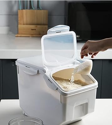 Set of WinBo food containers - Rice storage container, Domestic Domestic Rice Grain Distributor with BPA measurement cup (10 kg).. DIAYTAR NIGERIA combines affordability with convenience, delivering your purchases within 5-8 days.