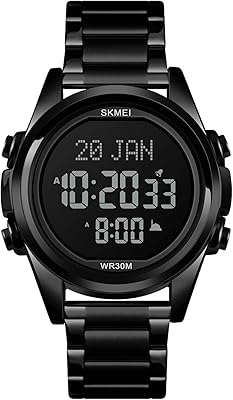 Labemos digital prayer watch, QIBLA compass, Hijri calendar, bookmark, city, date, week selection function, alarm, backlight, water resistant 3 ATM for men.. Shop for less and receive more with DIAYTAR NIGERIA's expansive e-commerce platform and nationwide delivery.