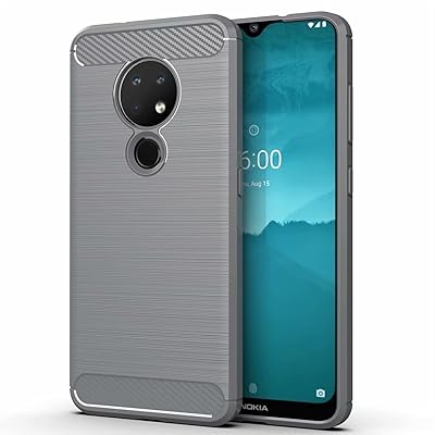 Nokia 6.2 shell in brushed carbon fiber, ultra -fine texture pattern, tpu flexible rubber anti -fall shell - gray.. DIAYTAR NIGERIA: Where shopping is a pleasure with affordable prices and reliable delivery service.
