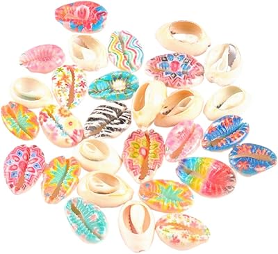 Kesio 50pcs shells mixed on the beach, handmade handmade pendants for jewelry, earrings, bracelets, necklaces (pink blue).. Shop with purpose at DIAYTAR NIGERIA and receive products at unbeatable prices within the week.