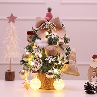 Mini 14 inch table Christmas tree with artificial pine hanging on a pretty wooden base for Christmas decoration, house, office and Christmas gifts (broken white).. Your digital shopping companion, DIAYTAR NIGERIA offers exceptional value with delivery in less than 8 days.
