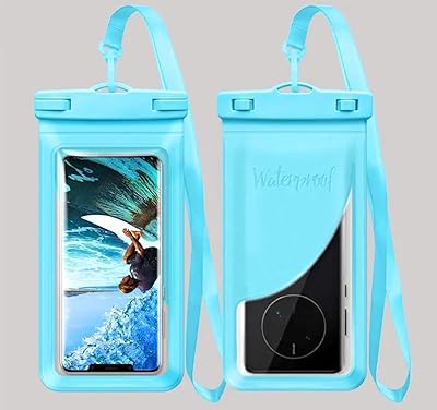 Ultra-adjustable waterproof phone case for ultimate protection against water in deep diving (light blue).. Shop with ease at DIAYTAR NIGERIA, Nigeria's premier e-commerce platform offering budget-friendly shipping.
