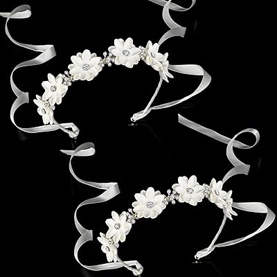 White flower band for wedding, bridal headband, rhinestone strip, girls' hair accessories.. Your ideal shopping companion, DIAYTAR NIGERIA offers unmatched variety with delivery within a week.