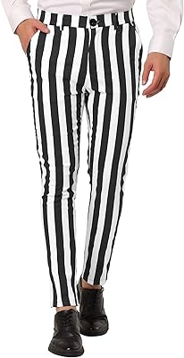 Lars Amadeus relaxed pencil pants with stripes and colored blocks for men.. DIAYTAR NIGERIA brings the joy of affordable shopping to your fingertips with delivery in less than 8 days.