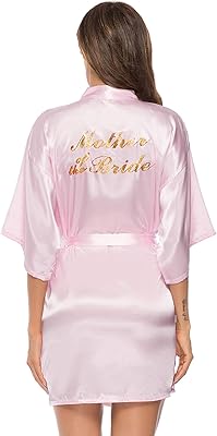 Short kimono bathrobe in pure satin for women with v, champagne, wine, l.. Shopping made simple with DIAYTAR NIGERIA's vast selection and budget-friendly nationwide delivery.