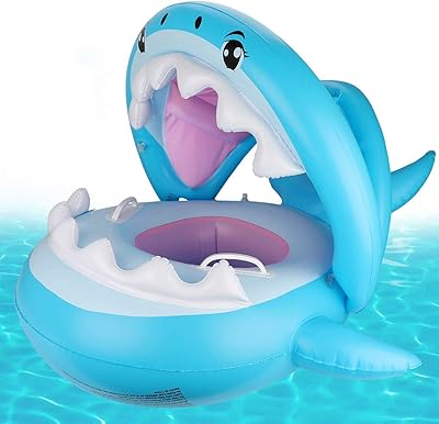 Baby inflatable pool float with awning, add a folding tail for 3 to 36 months (blue).. DIAYTAR NIGERIA: Your affordable gateway to thousands of products delivered promptly nationwide.