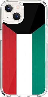 Elegant classic transparent shell compatible with Apple iPhone 14 Plus, hybrid flexible shell with flexible edges in TPU and anti -drop pc - Kuwait flag printed all over the surface.. DIAYTAR NIGERIA connects your desires with reality through our affordable e-commerce platform and quick delivery.