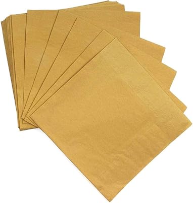 Party Time - Set of 12 paper table towels - Sweet table towels for weddings, parties, restaurants, events, etc. (gold).. Discover a world of affordable shopping with DIAYTAR NIGERIA's vast marketplace delivered to you in days.