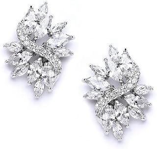 Bridal earrings in cubic zirconia with marquise size in Cz platinum platinum.. Looking for a deal? DIAYTAR Nigeria has thousands waiting for you.