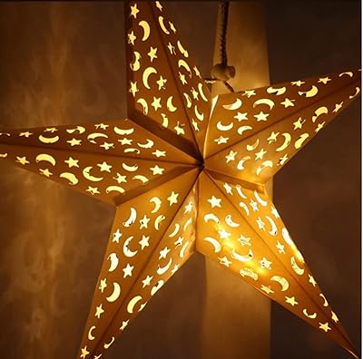2 paper lanterns for decoration for Ramadan Kareem and Eid with star-shaped lampshade for Christmas, New Year, Wedding, Holidays, decoration of Eid Ramadan in white.. Discover why DIAYTAR NIGERIA is the smart shopper's choice for affordable products delivered nationwide.
