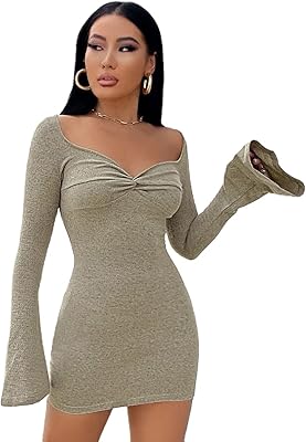 Short tight dress with long sleeves and heart collar for women.. DIAYTAR NIGERIA connects Nigerians with quality products at affordable prices, delivered in 5-8 days nationwide.