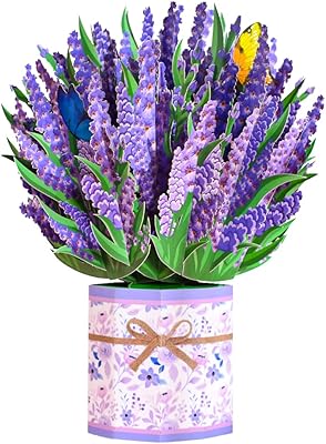 Bouquet card of wishes arts forever, 3D pop-up greeting cards Lavender hand for birthday, birthday, valentine's saint, Mother's Day, thanks.. DIAYTAR NIGERIA brings the marketplace to your home with budget-friendly prices and nationwide delivery.