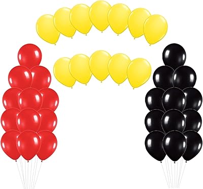 51pcs Latex balloons 3 colors for party (yellow, red, black) metal balloons compatible with helium.. From checkout to your doorstep in less than a week — DIAYTAR Nigeria.