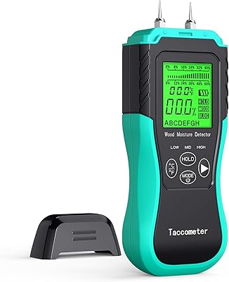 Wood humidimeter, digital water leak detector with spit, measures the humidity of wood 6 % to 60 %, building materials 1.5 % to 33 %, room temperature 32 to 122 ° F, 3 color indicators, digital LCD screen.. DIAYTAR NIGERIA: Where shopping meets satisfaction with affordable prices and reliable 5-8 day shipping.