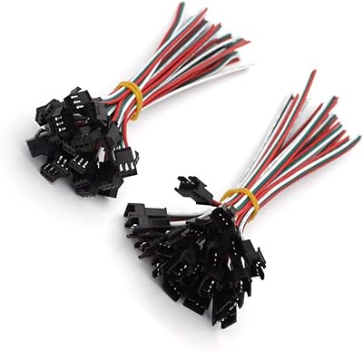 Yixisi 20 pairs JST 3 pins, not 2.54 mm, male and female connector adapter with 150 mm power cable for LED light.. DIAYTAR NIGERIA: Your partner in affordable online shopping with dependable delivery within 8 days.