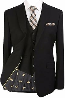 Set 3 pieces of formal wedding costume adjusted cut for men and boys, men's costume, black, 52 high.. DIAYTAR NIGERIA puts thousands of products at your fingertips with affordable prices and delivery within a week.
