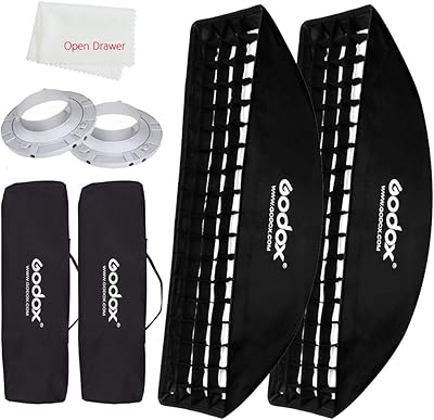 Godox Tape Softbox 9x35 inch 22x90cm, Softbox in a honeycomb mesh with Bowens Speedring mounting ring compatible with Les Lights Godox Studio S type (2 pieces).. DIAYTAR NIGERIA brings the nation's largest product catalog to your doorstep at prices you'll appreciate.