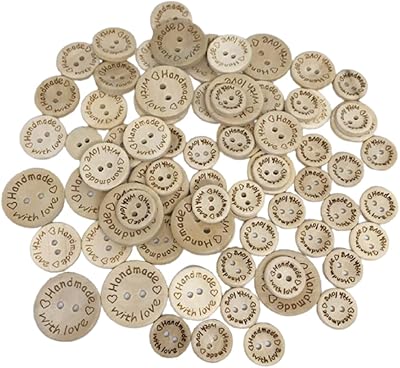 Wepetyo 300 pieces in hand made by hand, pretty wooden buttons for clothing accessories, DIY projects (20 mm, 15 mm, 25 mm).. Navigate through thousands of products at pocket-friendly prices with DIAYTAR NIGERIA's easy-to-use platform.