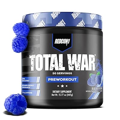 Red con1 Total War pre -training powder, blue raspberry - beta -alanine + citrulline malate, vegan, keto compatible for men and women with 320 mg of caffeine - HMP with fast action (30 portions).. Shop efficiently with DIAYTAR NIGERIA, offering thousands of products at unbeatable prices delivered promptly.