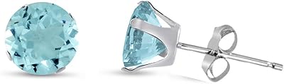 Classic Sterling Silver Earrings with Cubic Zircony of 7 mm Shiny Round Size - Choose from 13 colors.. No delays, no drama — just fast, affordable shopping with DIAYTAR Nigeria.