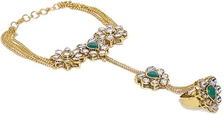 Zaveri pearl rope bracelet for women (gold color) (ZPFK8719), Kundan.. DIAYTAR Nigeria: Great value, fast delivery, and endless options.