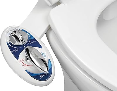 LUX BIDET NEO 320 - Double self -cleaning nozzle for hot and cold water fixation of non -electric mechanical toilet (blue and white) 13.5 x 7 3 inches.. DIAYTAR NIGERIA: Where shopping is easy, prices are low, and delivery is just days away.