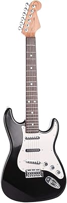 Black electric guitar for children, which is an instrument of toy music for girls and beginners boys.. DIAYTAR NIGERIA revolutionizes access to quality products with affordable prices and dependable shipping.