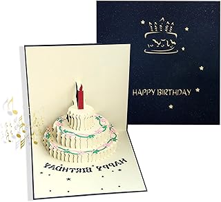 Warm 3D Musical Pop-up Cards Happy Birthday Postcards Laser cuts for mom, wife, sister, boy, girl, friends, 1 blue package.. Embrace the convenience of DIAYTAR NIGERIA with thousands of products at your fingertips, delivered nationwide.