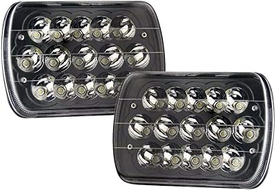 Pair of black LED headlights 45W 7X6 5X7 6052 6054 H5054.. Shop for less and receive more with DIAYTAR NIGERIA's expansive e-commerce platform and nationwide delivery.