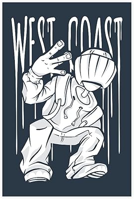 Koneso West Coast Guy Hip Hop Hand Gesture Canvas Posters Mural Art For Living Room Office Bedroom Decor With Home Without Frame: 16x24 inch (40x60 cm).. Looking for a deal? DIAYTAR Nigeria has thousands waiting for you.