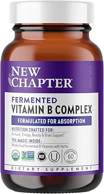 Complex of vitamins B new chapter, complex of fermented B vitamins, organic, one per day with full herbs + adaptogenic maca for natural energy and beauty, 100 % vegan, gluten -free - 60 units.. DIAYTAR NIGERIA combines extensive variety with budget-friendly prices and prompt nationwide delivery.