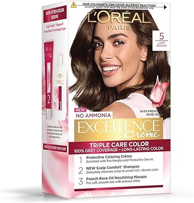 L'Oréal Paris Excellence Cream Hair dye, 5 natural chestnut, 72 ml + 100 g.. DIAYTAR NIGERIA: Bringing affordable shopping solutions with a diverse product catalog delivered nationwide.