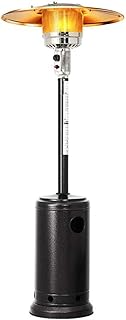Outdoor heating with liquefied gas, aerial garden heating, 40,000 BTU, protection against discharges and flames, with wheels, matt black.. DIAYTAR NIGERIA delivers affordability and convenience to your doorstep within 8 days of purchase.