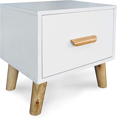 Mahmayi Modern multifunctional side table in the shape of wood with 1/2 drawers for bedroom bedroom (lot of 1, 1 white drawer).. Say hello to Nigeria’s fastest-growing e-commerce site — DIAYTAR Nigeria.