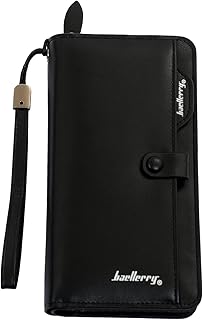 Long men's carriers for men, Large capacity zipper wallet for men's PU, black.. DIAYTAR NIGERIA: Simplifying access to thousands of products with affordable nationwide shipping.